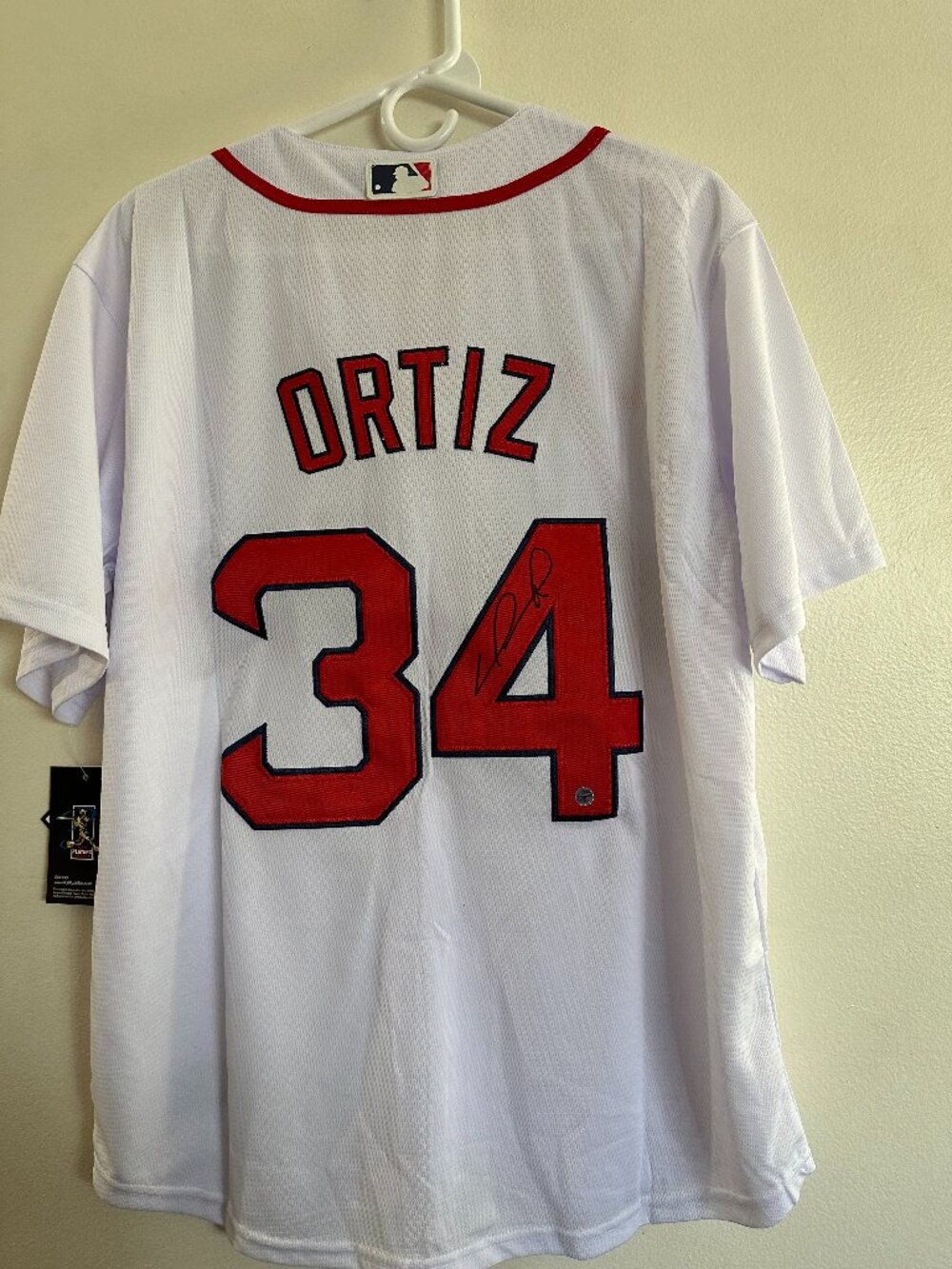 DAVID ORTIZ SIGNED BOSTON RED SOX AUTOGRAPHED NIKE W/COA - Large - 14-03